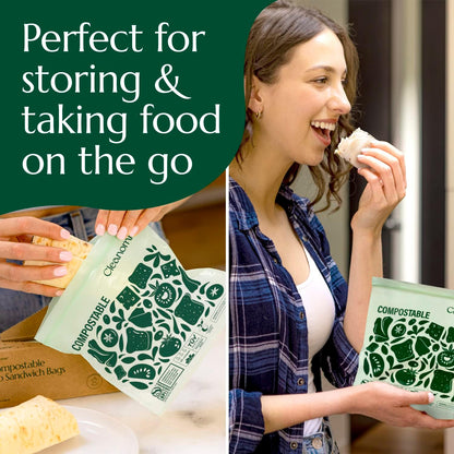 Compostable Food Storage Bag Sandwich Size-Toppalletfly