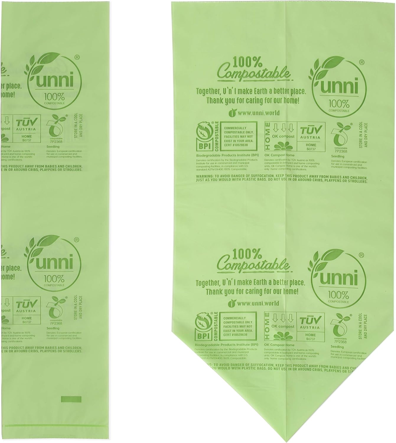 Compostable Liner Bags, 13 Gallon, 49.2 Liter, Heavy Duty 0.85 Mil, Tall Kitchen Food Scrap Waste Bags, 200 Count-Toppalletfly