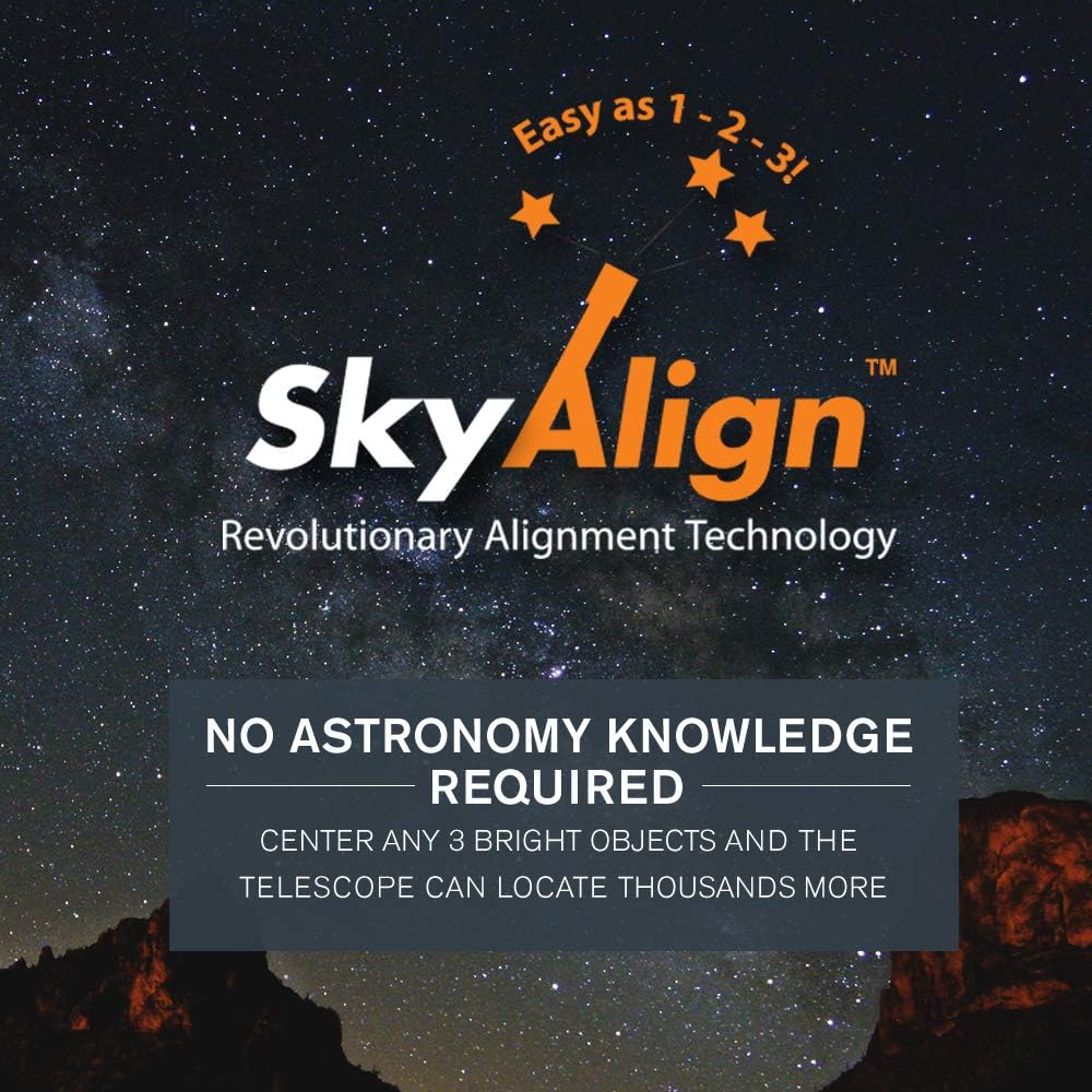 Computerized Telescope, Compact and Portable, Newtonian Reflector Optical Design, SkyAlign Technology, Computerized Hand Control, 130mm Aperture-Toppalletfly
