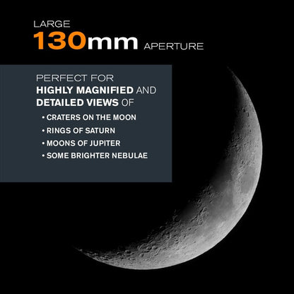 Computerized Telescope, Compact and Portable, Newtonian Reflector Optical Design, SkyAlign Technology, Computerized Hand Control, 130mm Aperture-Toppalletfly