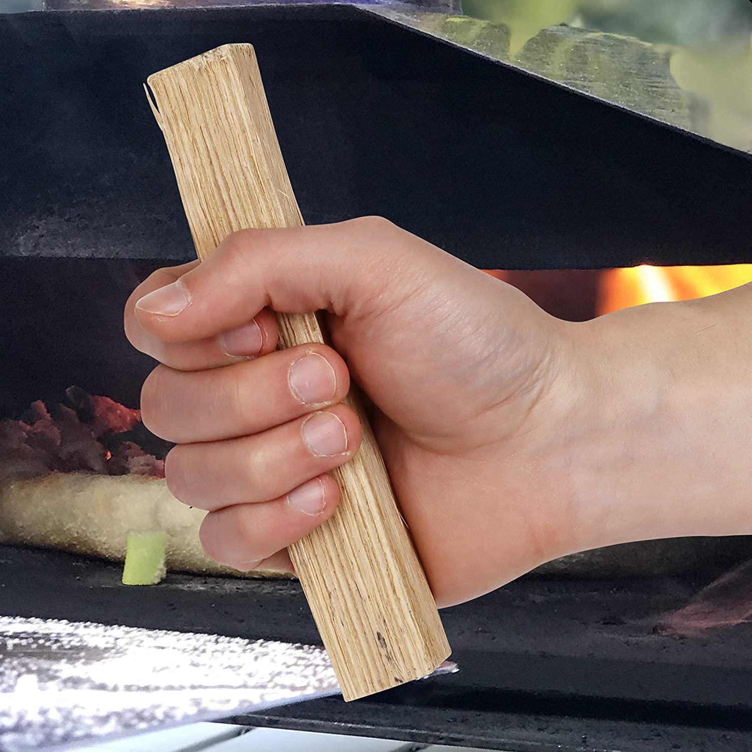 Cookwood Pizza Oven Wood 6 Inch Mini Splits Naturally Cured White Oak for Portable Wood Fired Ovens 650 Cubic Inches-Toppalletfly