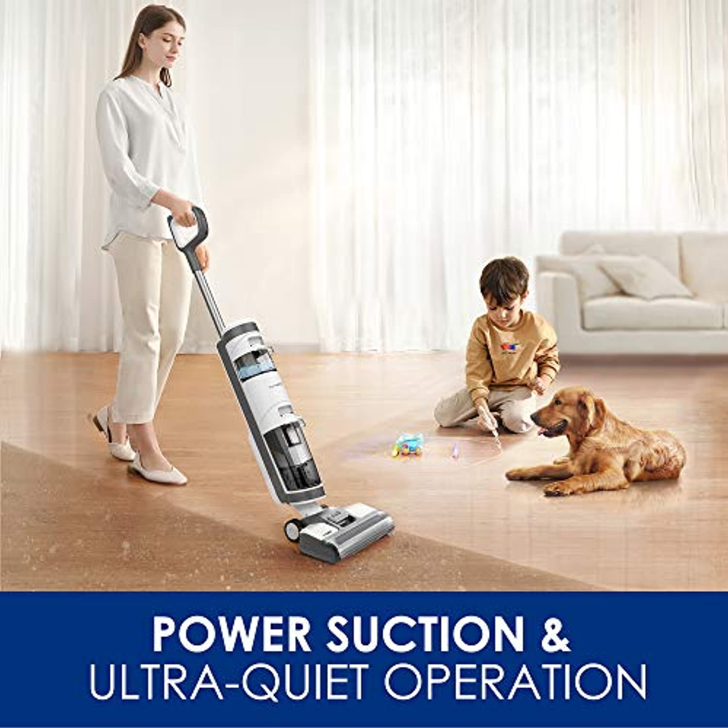 Cordless Wet Dry Vacuum Cleaner, Lightweight, One-Step Cleaning for Hard Floors-Toppalletfly