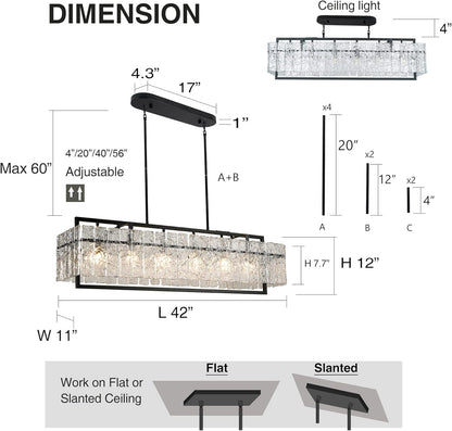 Crystal Chandeliers for Dining Room Kitchen Living Room-Toppalletfly