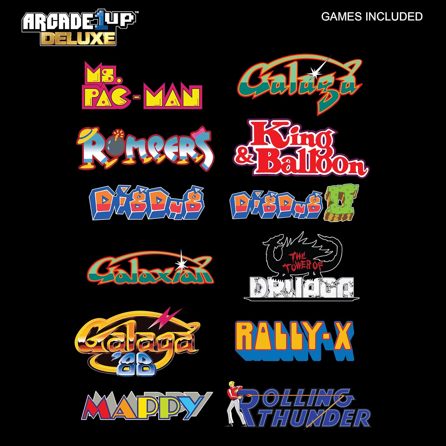 Deluxe Arcade Machine for Home, 5 Feet Tall, 12 Classic Games-Toppalletfly