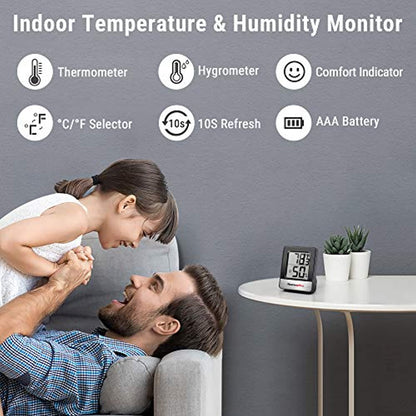 Digital Hygrometer Indoor Thermometer Humidity Meter Room Thermometer-Toppalletfly