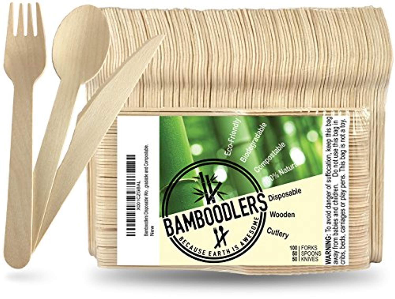 Disposable Wooden Cutlery Set | 100% All-Natural, Eco-Friendly, Biodegradable-Toppalletfly