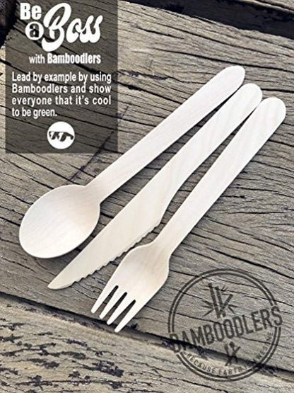 Disposable Wooden Cutlery Set | 100% All-Natural, Eco-Friendly, Biodegradable-Toppalletfly