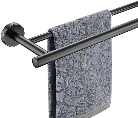 Double Towel Bar, 304 Stainless Steel Thicken 0.8mm Bath Towel Rack for Bathroom, Towel Holder Wall Mount-Toppalletfly