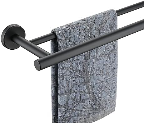 Double Towel Bar, 304 Stainless Steel Thicken 0.8mm Bath Towel Rack for Bathroom, Towel Holder Wall Mount-Toppalletfly