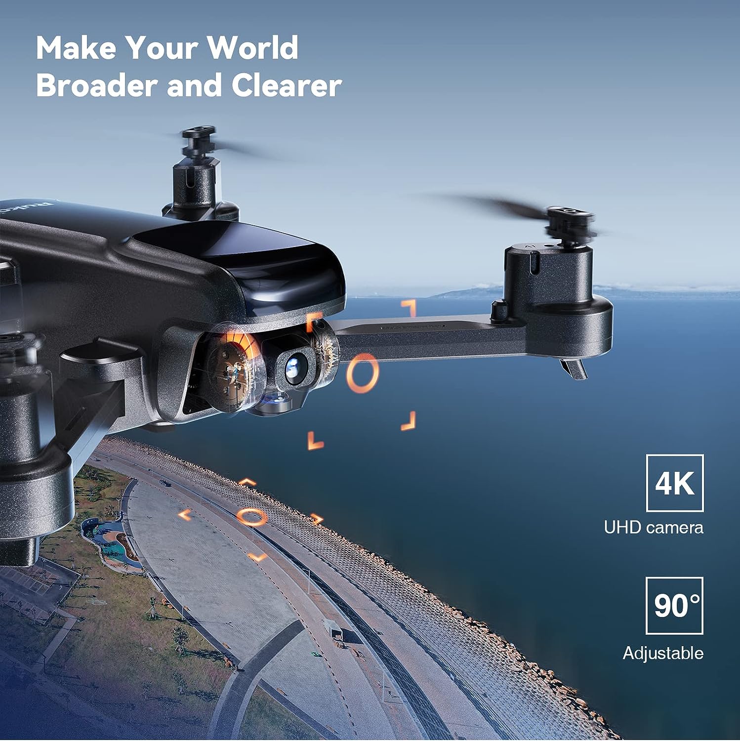 Drones with Camera for Adults 4k, Compliance with FAA Remote ID, 40 Mins Flight Time, Foldable with Live Video, Auto Return Home, Encircling Flight-Toppalletfly