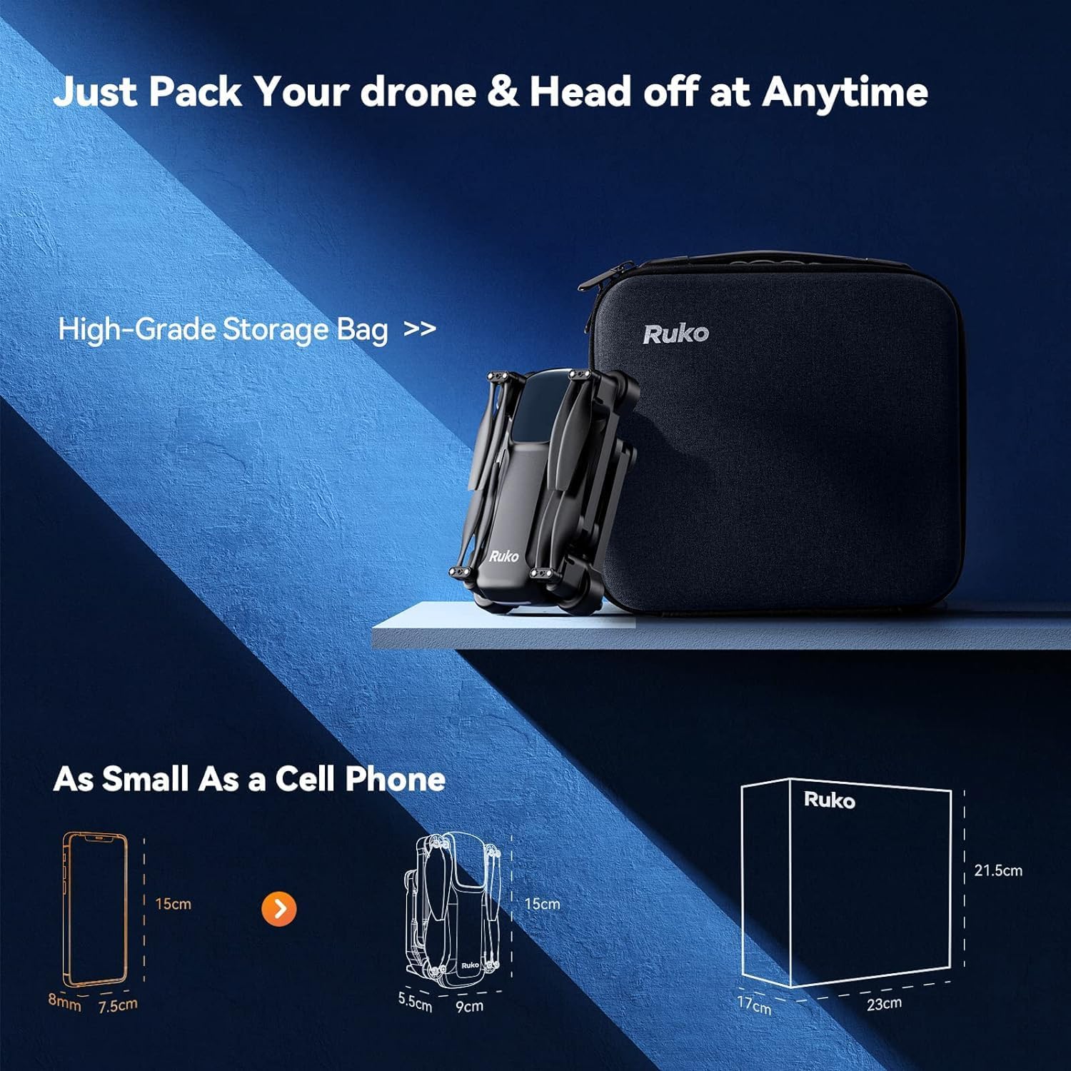 Drones with Camera for Adults 4k, Compliance with FAA Remote ID, 40 Mins Flight Time, Foldable with Live Video, Auto Return Home, Encircling Flight-Toppalletfly