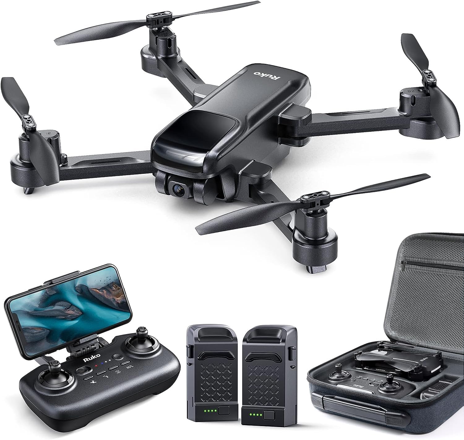 Drones with Camera for Adults 4k, Compliance with FAA Remote ID, 40 Mins Flight Time, Foldable with Live Video, Auto Return Home, Encircling Flight-Toppalletfly