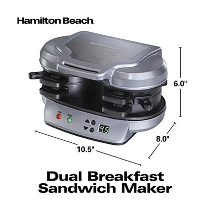 Dual Breakfast Sandwich Maker with Timer-Toppalletfly