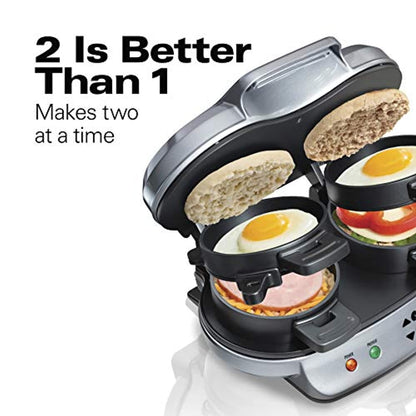 Dual Breakfast Sandwich Maker with Timer-Toppalletfly