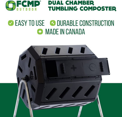 Dual Chamber Tumbling Composter-Toppalletfly