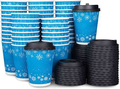 Eco Friendly and Recyclable To Go Cups for Hot and Cold Drinks 12 oz 50 Sets - Toppalletfly