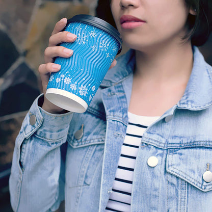 Eco Friendly and Recyclable To Go Cups for Hot and Cold Drinks 12 oz 50 Sets - Toppalletfly