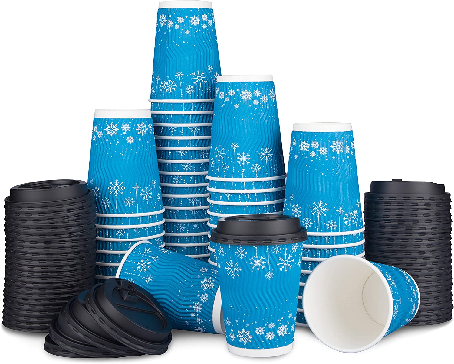 Eco Friendly and Recyclable To Go Cups for Hot and Cold Drinks 12 oz 50 Sets - Toppalletfly
