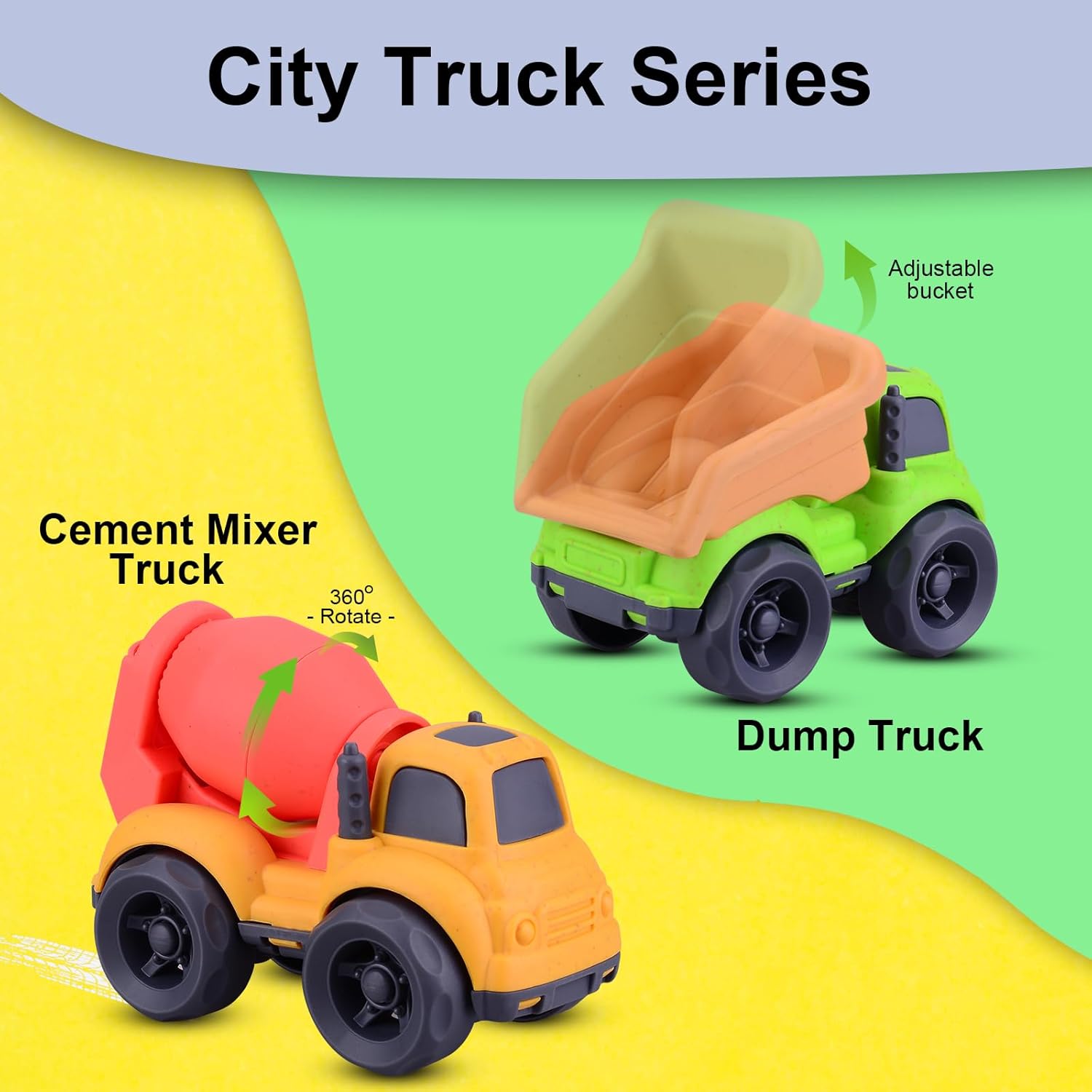 Eco-Friendly Toddler Car Toys: BPA-Free Trucks for Ages 1-4 – Perfect Gifts for Any Occasion-Toppalletfly