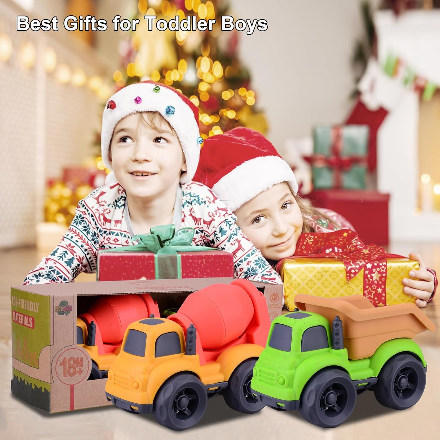 Eco-Friendly Toddler Car Toys: BPA-Free Trucks for Ages 1-4 – Perfect Gifts for Any Occasion-Toppalletfly