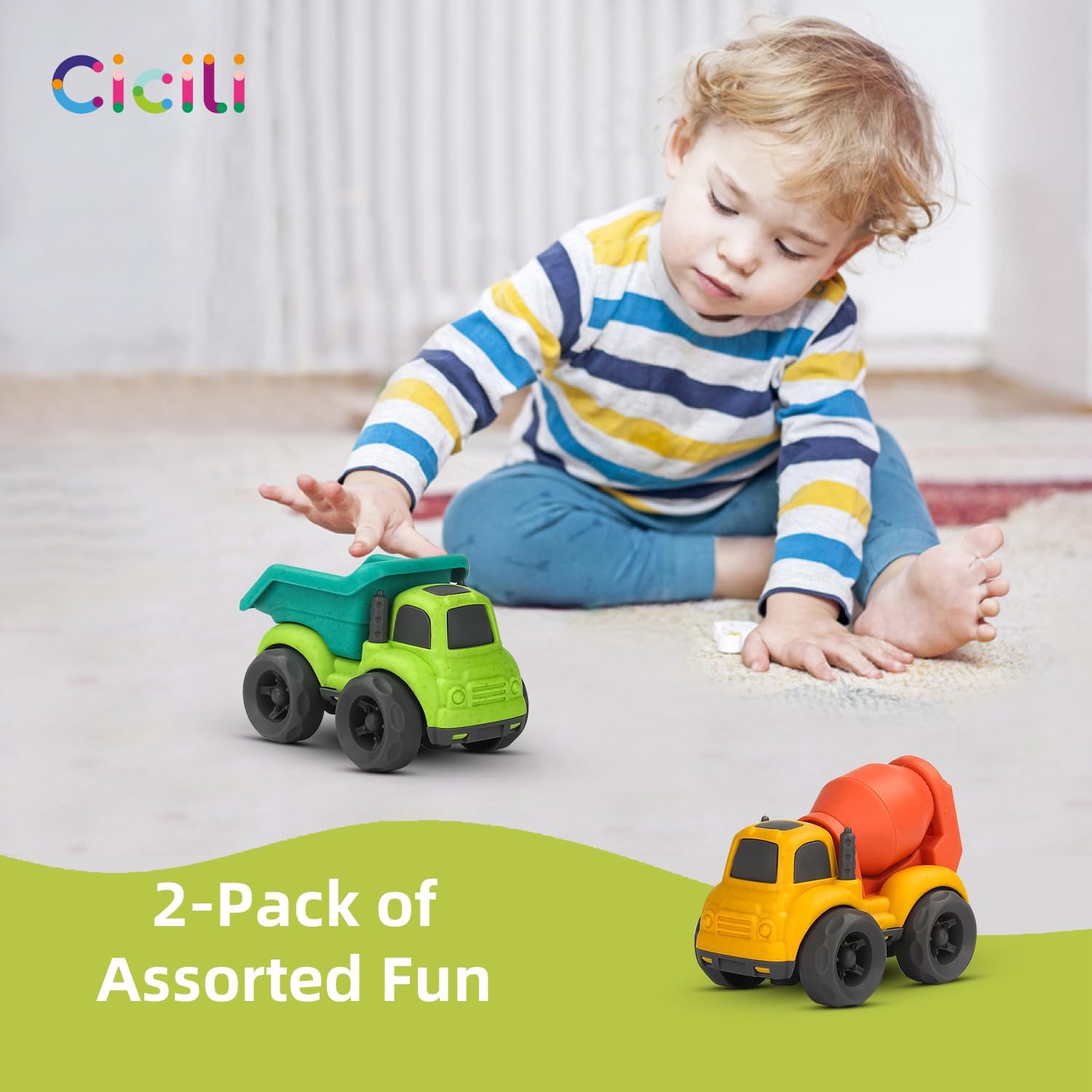 Eco-Friendly Toddler Car Toys: BPA-Free Trucks for Ages 1-4 – Perfect Gifts for Any Occasion-Toppalletfly