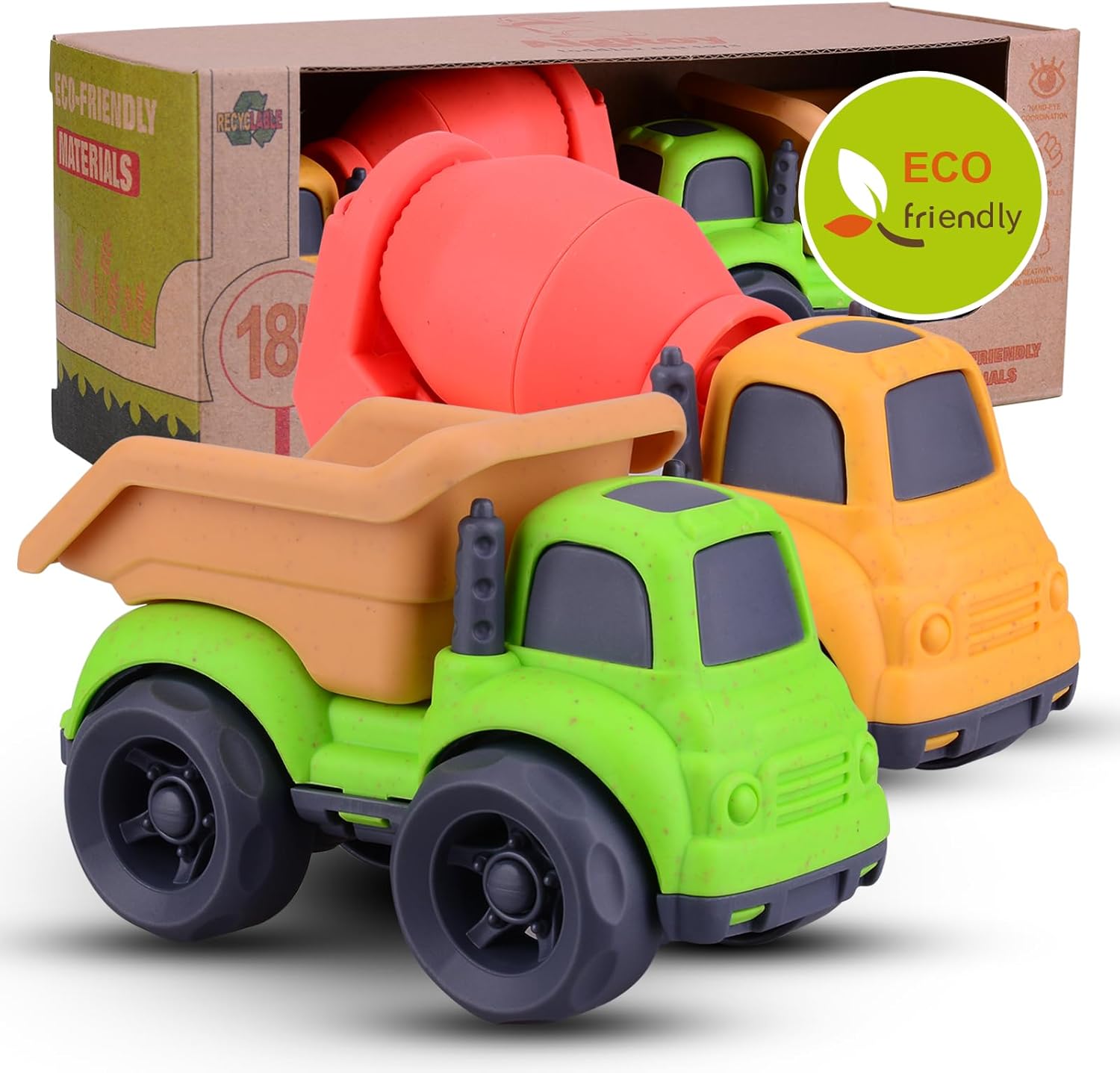 Eco-Friendly Toddler Car Toys: BPA-Free Trucks for Ages 1-4 – Perfect Gifts for Any Occasion-Toppalletfly