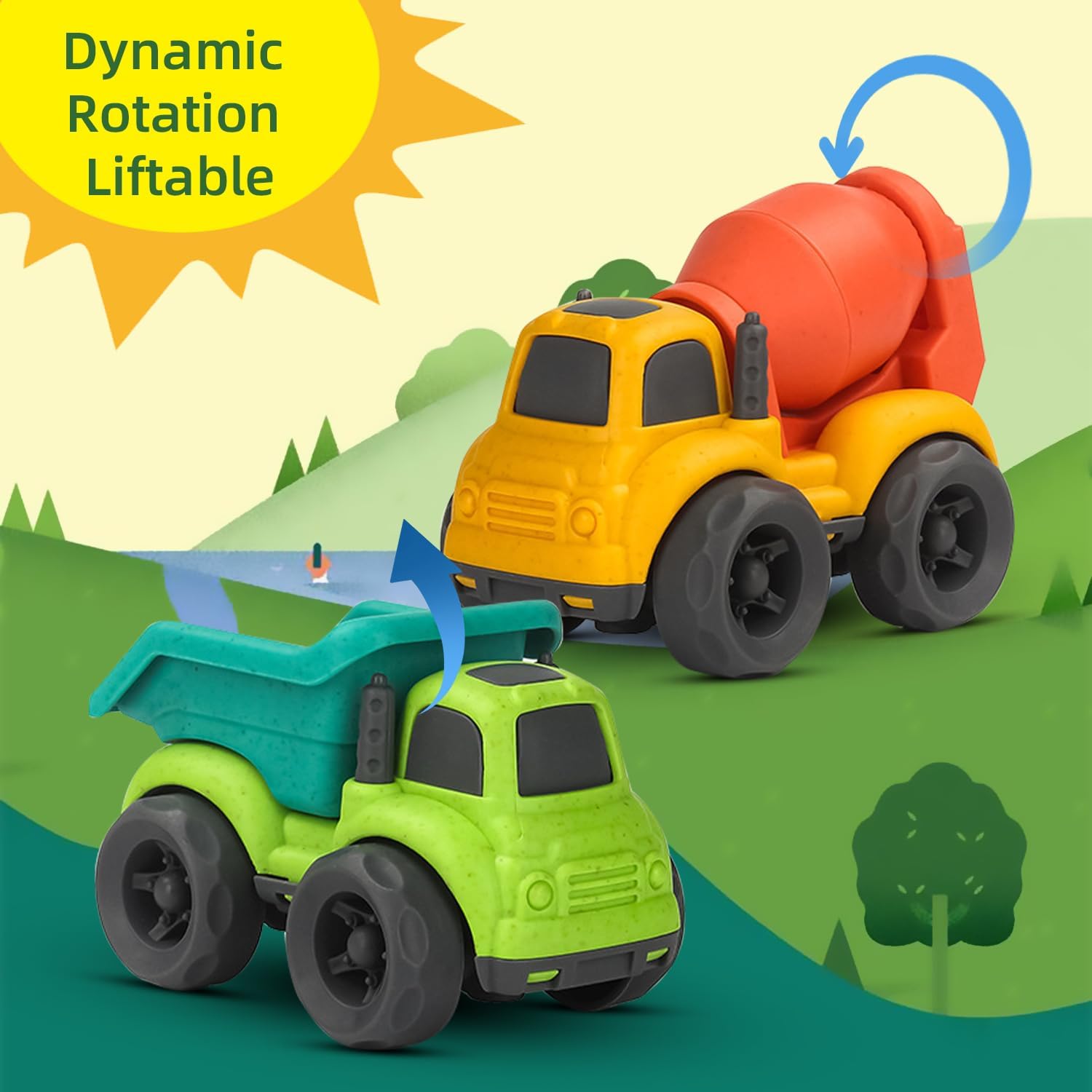 Eco-Friendly Toddler Car Toys: BPA-Free Trucks for Ages 1-4 – Perfect Gifts for Any Occasion-Toppalletfly