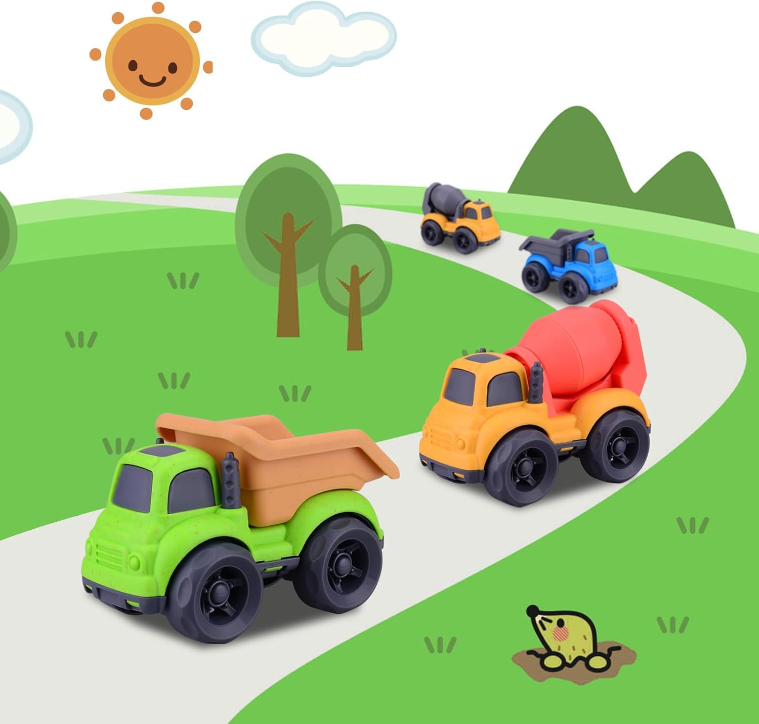 Eco-Friendly Toddler Car Toys: BPA-Free Trucks for Ages 1-4 – Perfect Gifts for Any Occasion-Toppalletfly