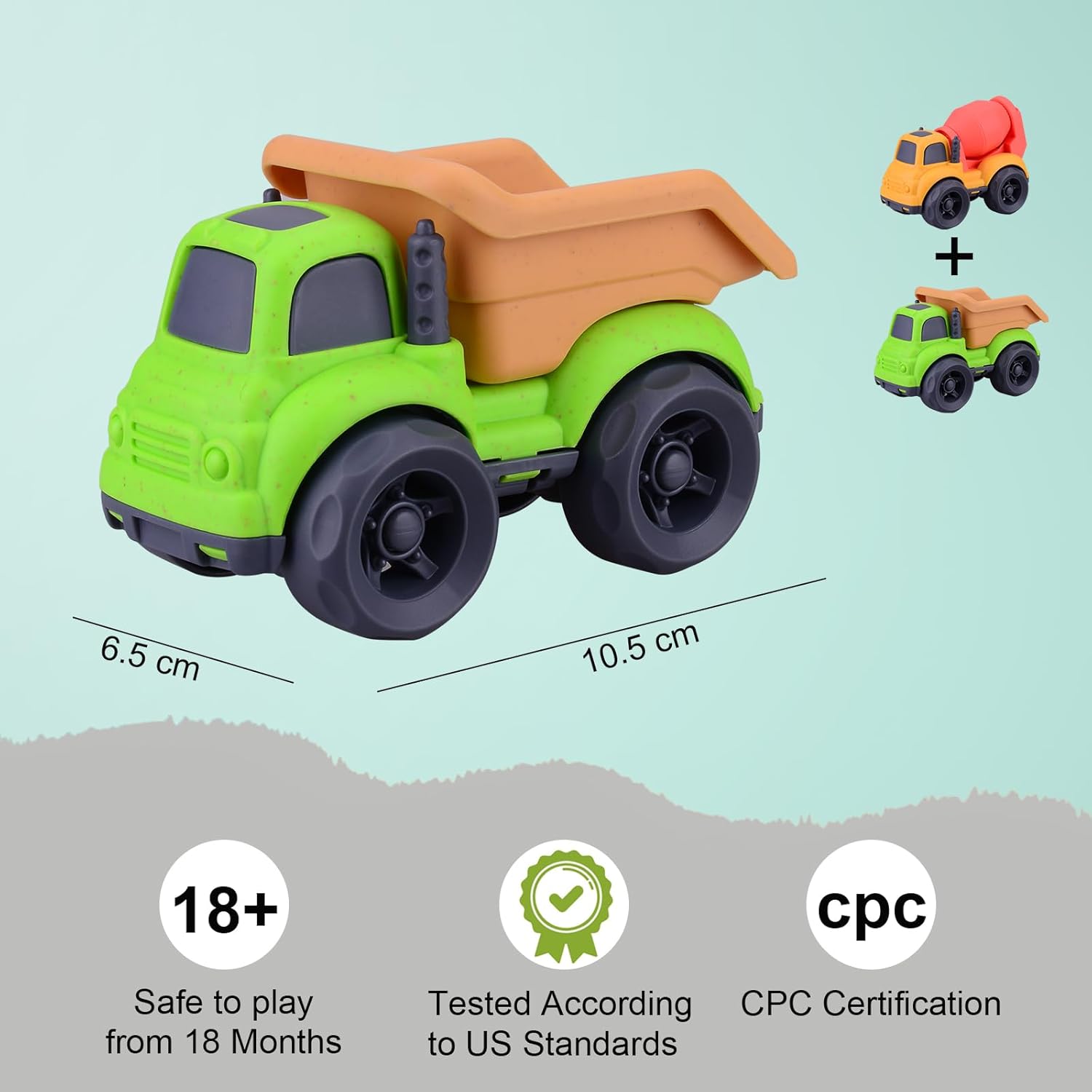 Eco-Friendly Toddler Car Toys: BPA-Free Trucks for Ages 1-4 – Perfect Gifts for Any Occasion-Toppalletfly