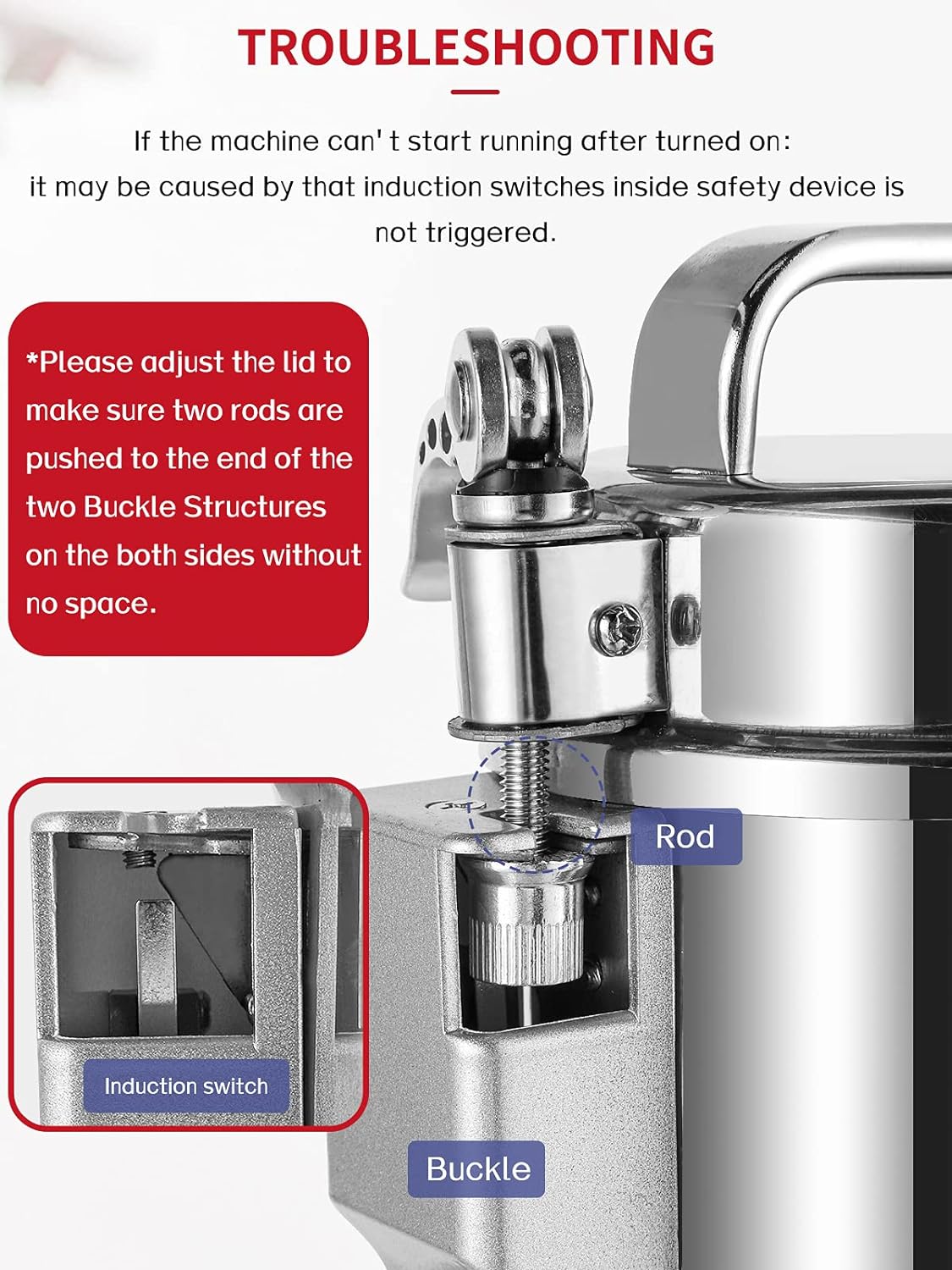 Electric Grain Mill Grinder, Commercial Spice Grinder Stainless Steel-Toppalletfly