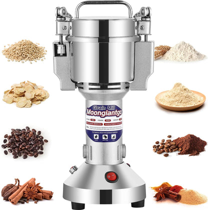 Electric Grain Mill Grinder, Commercial Spice Grinder Stainless Steel-Toppalletfly