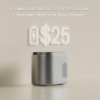 Electric Kitchen Composter, 2.5L Capacity, Turn Food Waste and Scraps into Dry Compost-Toppalletfly
