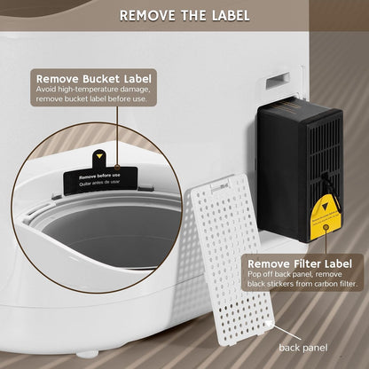 Electric Kitchen Composter, 2.5L Capacity, Turn Food Waste and Scraps into Dry Compost-Toppalletfly