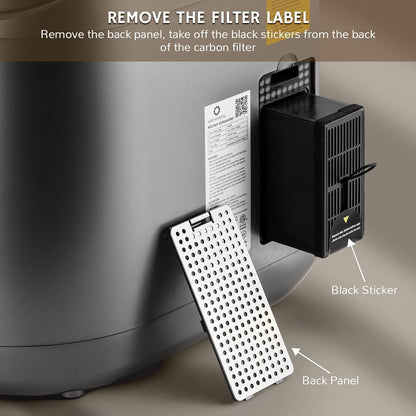 Electric Kitchen Composter, 2.5L Capacity, Turn Food Waste and Scraps into Dry Compost-Toppalletfly