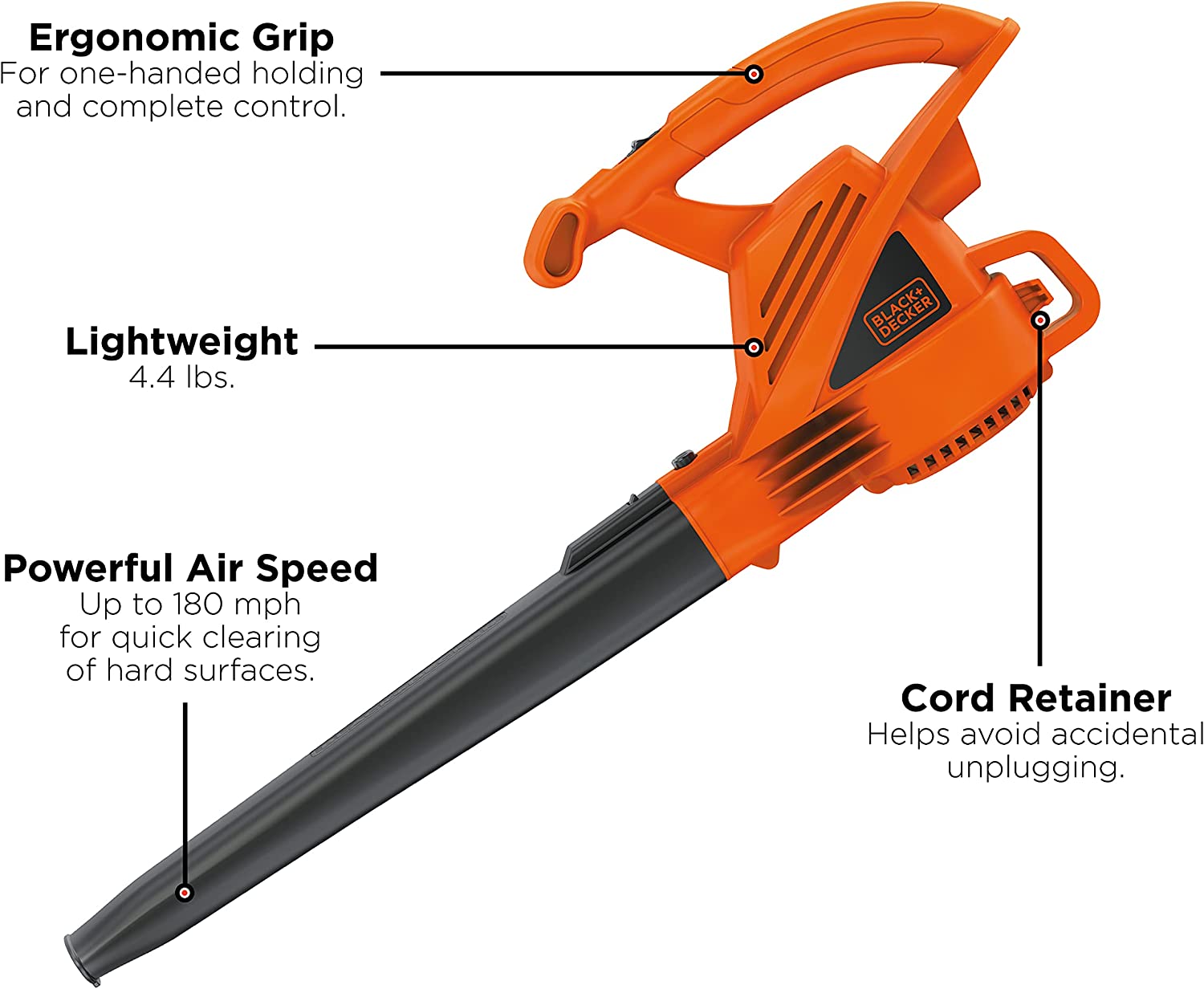 Electric Leaf Blower, 7-Amp-Toppalletfly