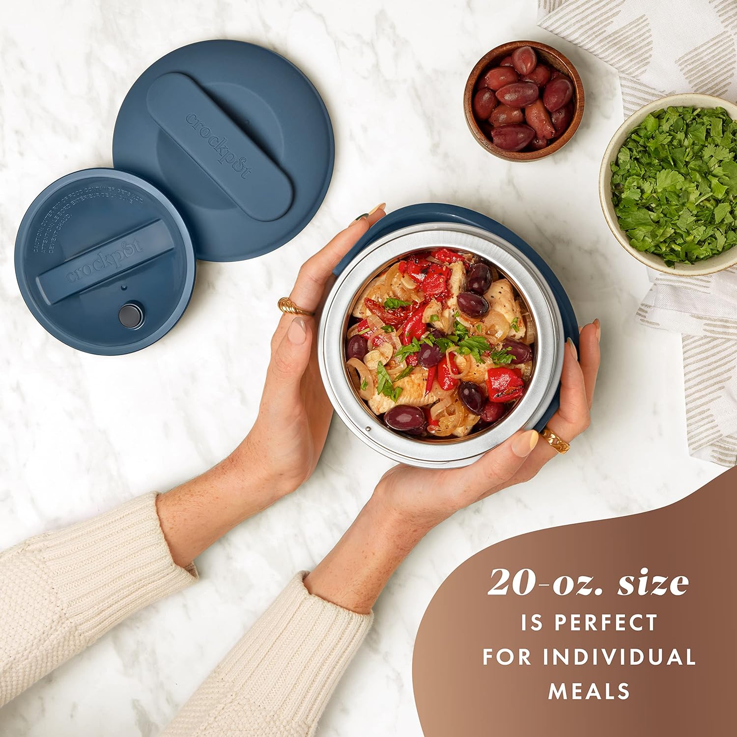 Electric Lunch Box, 20oz Food Warmer, Spill-Free, Dishwasher-Safe, Warm & Travel-Ready-Toppalletfly