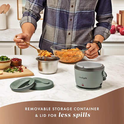 Electric Lunch Box, 20oz Food Warmer, Spill-Free, Dishwasher-Safe, Warm & Travel-Ready-Toppalletfly