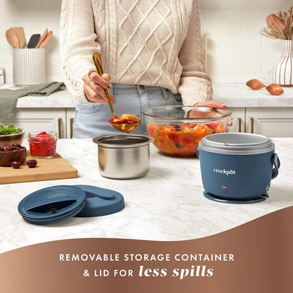 Electric Lunch Box, 20oz Food Warmer, Spill-Free, Dishwasher-Safe, Warm & Travel-Ready-Toppalletfly