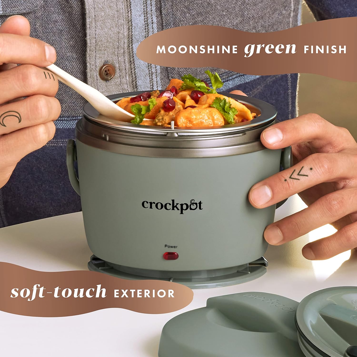 Electric Lunch Box, 20oz Food Warmer, Spill-Free, Dishwasher-Safe, Warm & Travel-Ready-Toppalletfly