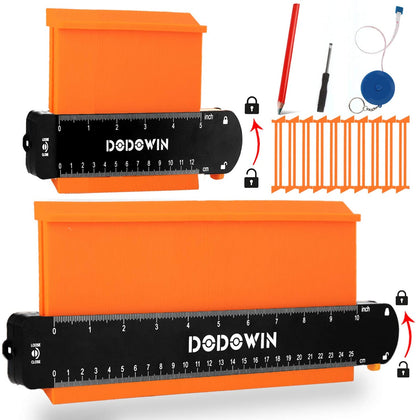 Fathers Day Gifts Durable Contour Gauge 2 Pieces, Tools Gifts for Men Husband Grandpa, Outline Gauge Profile Tools for Woodworking-Toppalletfly
