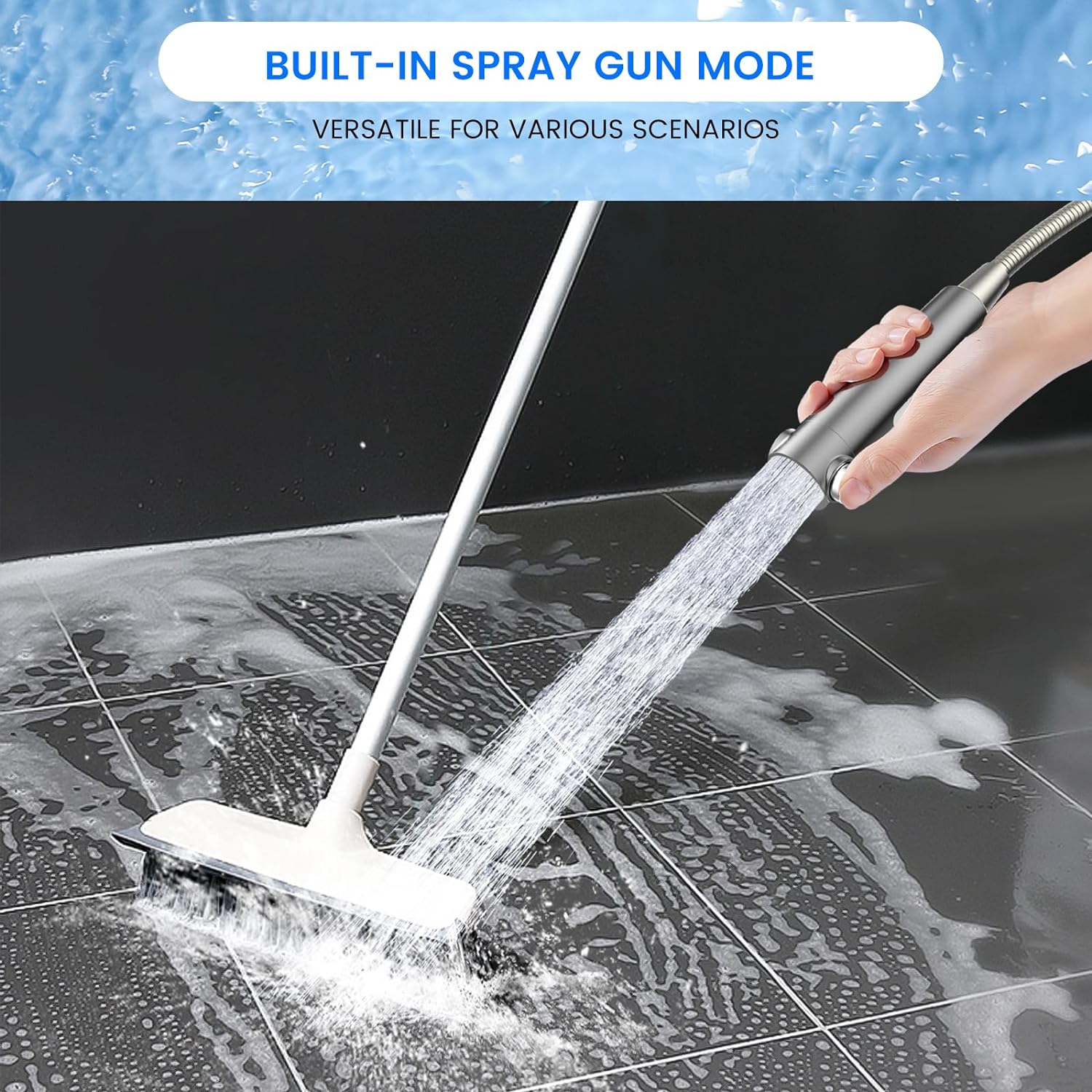 Filtered Shower Head, High Pressure Water Flow and Multiple Spray Modes Shower Head with Filter and ON/OFF Switch for Pets Bath-Toppalletfly