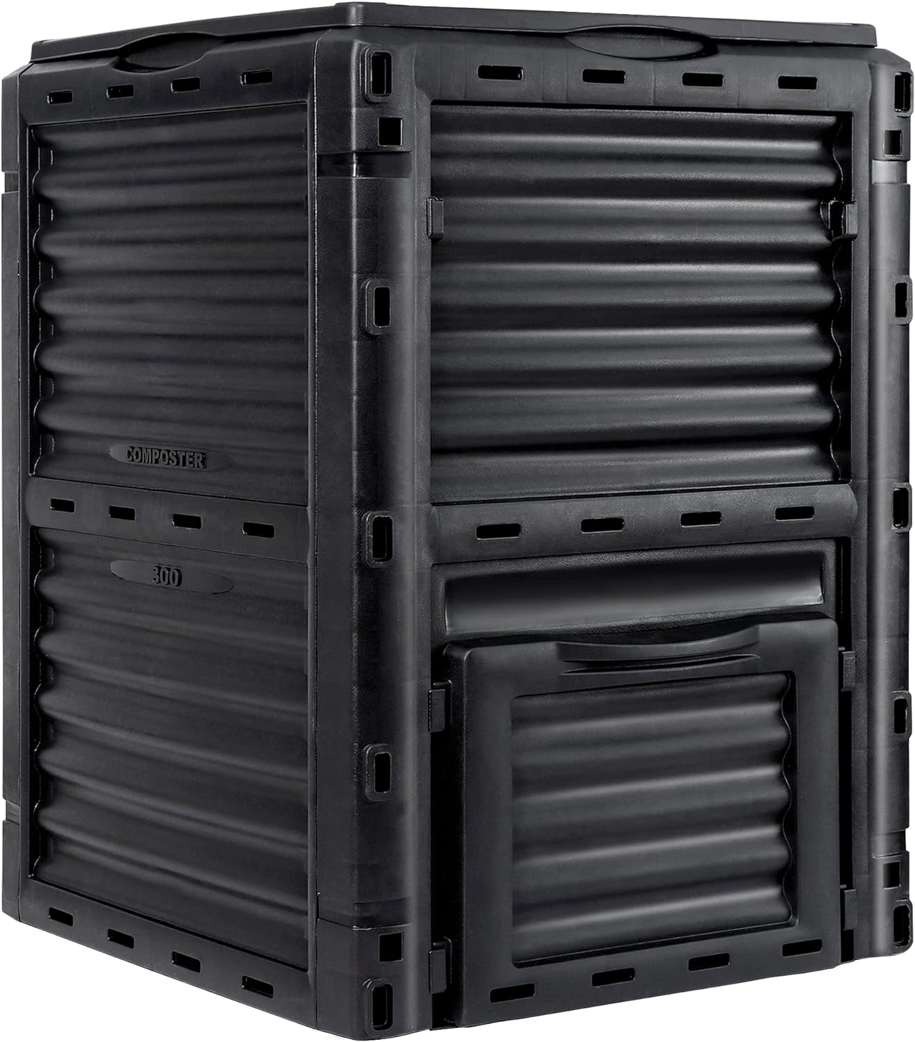 Garden Compost Bin, BPA Free, 80 Gallon, 300 L, Large Compost Bin-Toppalletfly