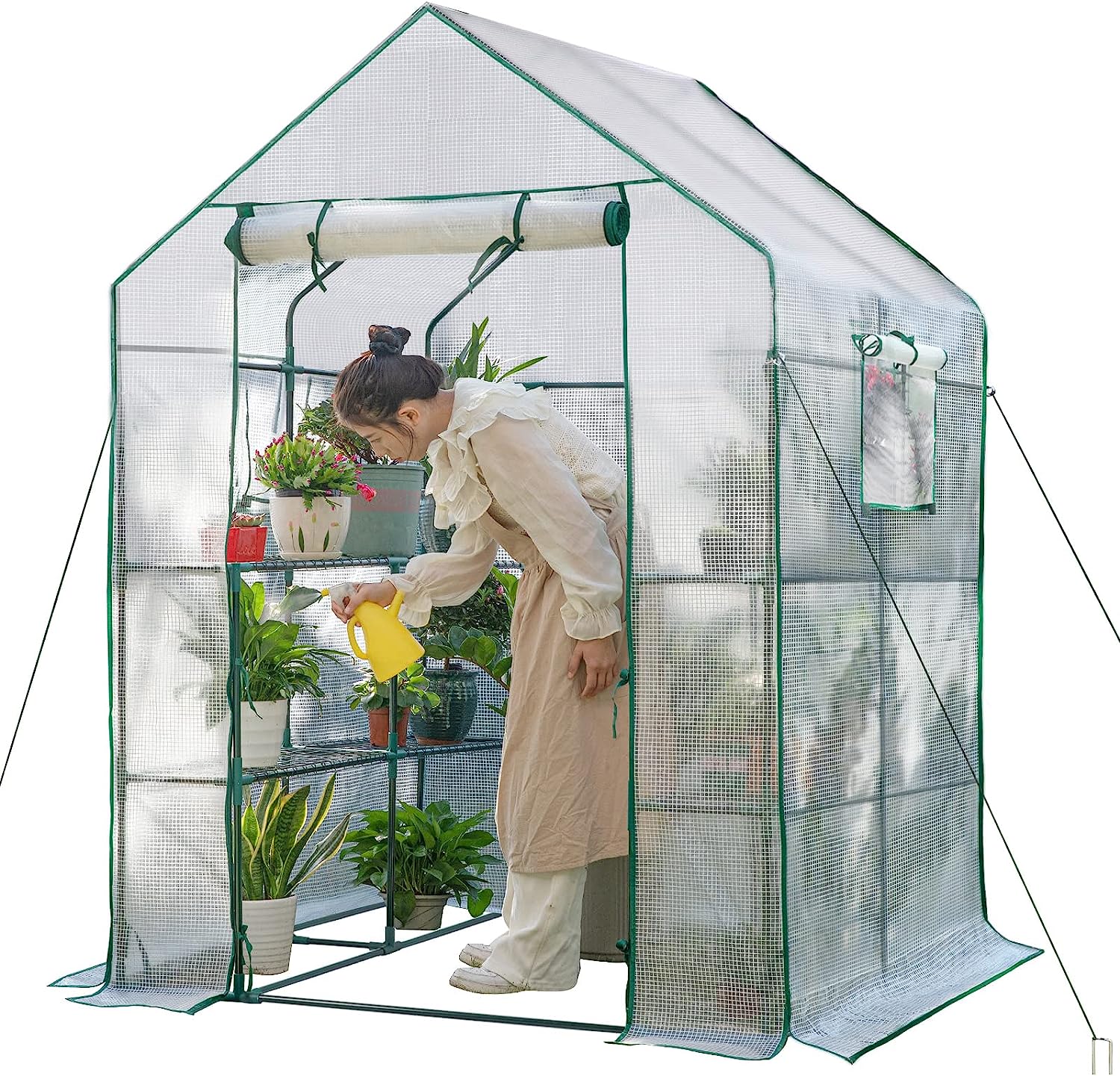 Greenhouses for Outdoors, Portable Walk in Greenhouse for Garden Plants That Need Frost Protection and Away from Pests and Animals-Toppalletfly