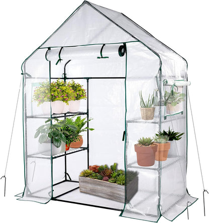Greenhouses for Outdoors, Portable Walk in Greenhouse for Garden Plants That Need Frost Protection and Away from Pests and Animals-Toppalletfly
