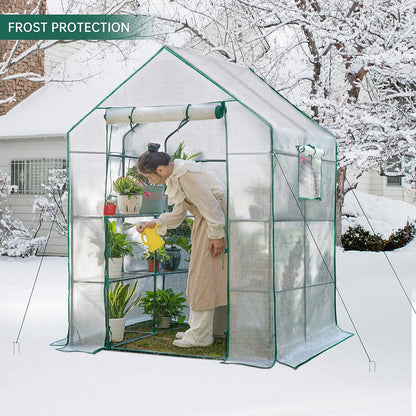 Greenhouses for Outdoors, Portable Walk in Greenhouse for Garden Plants That Need Frost Protection and Away from Pests and Animals-Toppalletfly