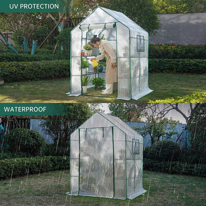 Greenhouses for Outdoors, Portable Walk in Greenhouse for Garden Plants That Need Frost Protection and Away from Pests and Animals-Toppalletfly