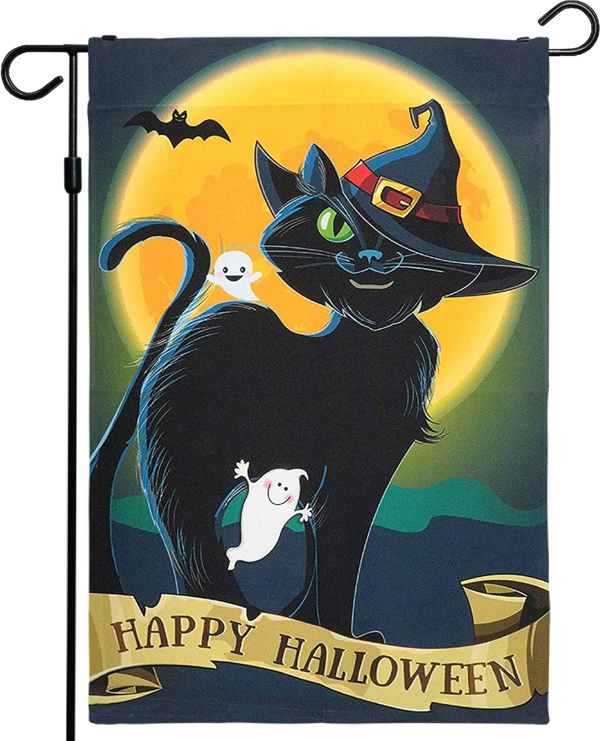 Halloween Garden Flag, Trick or Treat Outdoor Flag 12" x 18", 2 Pcs-Toppalletfly