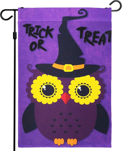 Halloween Garden Flag, Trick or Treat Outdoor Flag 12" x 18", 2 Pcs-Toppalletfly