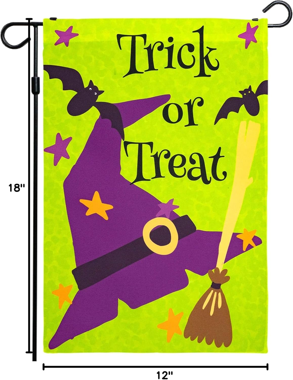 Halloween Garden Flag, Trick or Treat Outdoor Flag 12" x 18", 2 Pcs-Toppalletfly