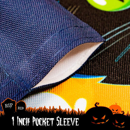 Halloween Garden Flag, Trick or Treat Outdoor Flag 12" x 18", 2 Pcs-Toppalletfly